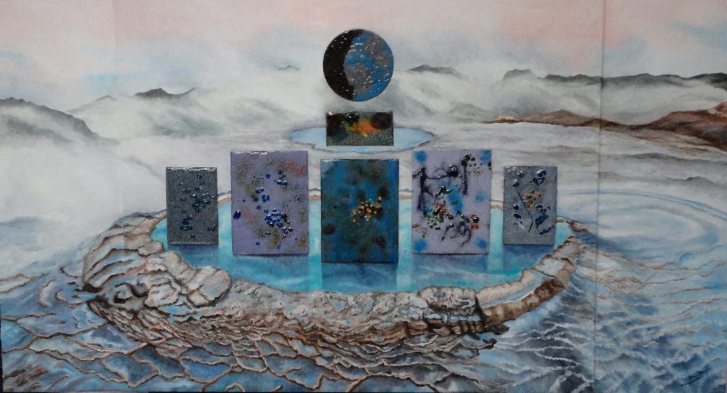 crayon peinture acrylique